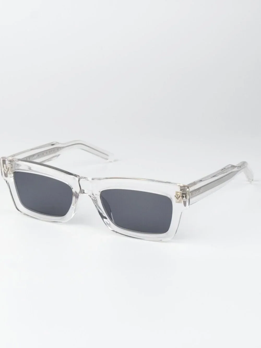 Valentino Men Sunglasses Transparent Grey Rectangle V-SHARP VLS-134 C